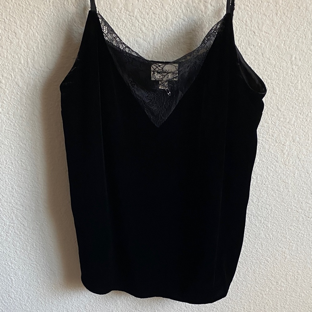 Cami NYC Black Velvet Lace Cami - Picture 3 of 10